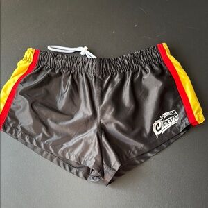 Aussiebum Black and Yellow Classic Athletic rugby Shorts men's medium